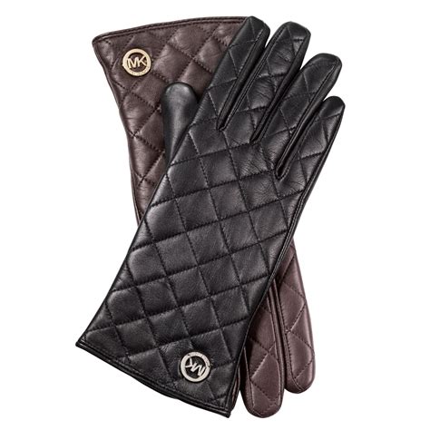 michael kors leather gloves quilted|studded leather gloves.